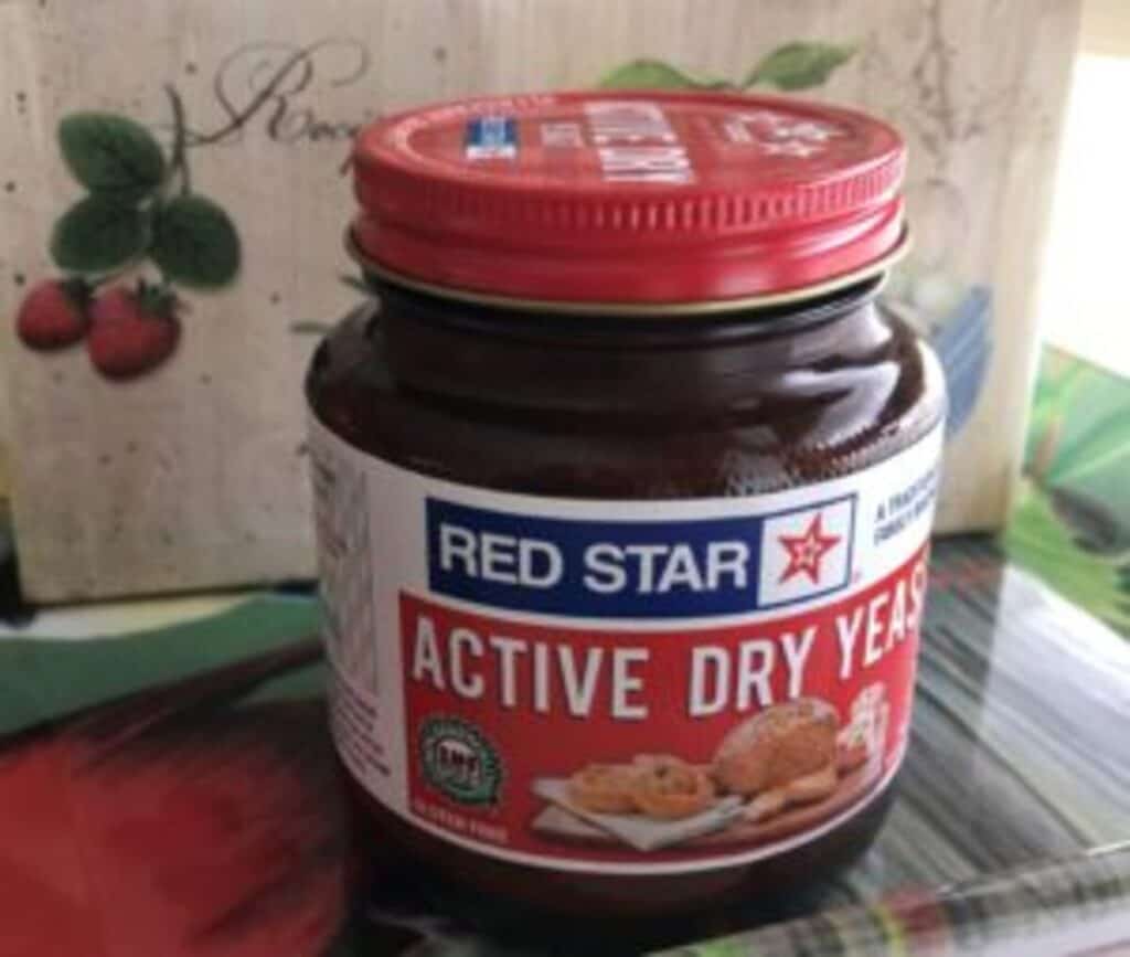 Jar of Red Star Yeast.