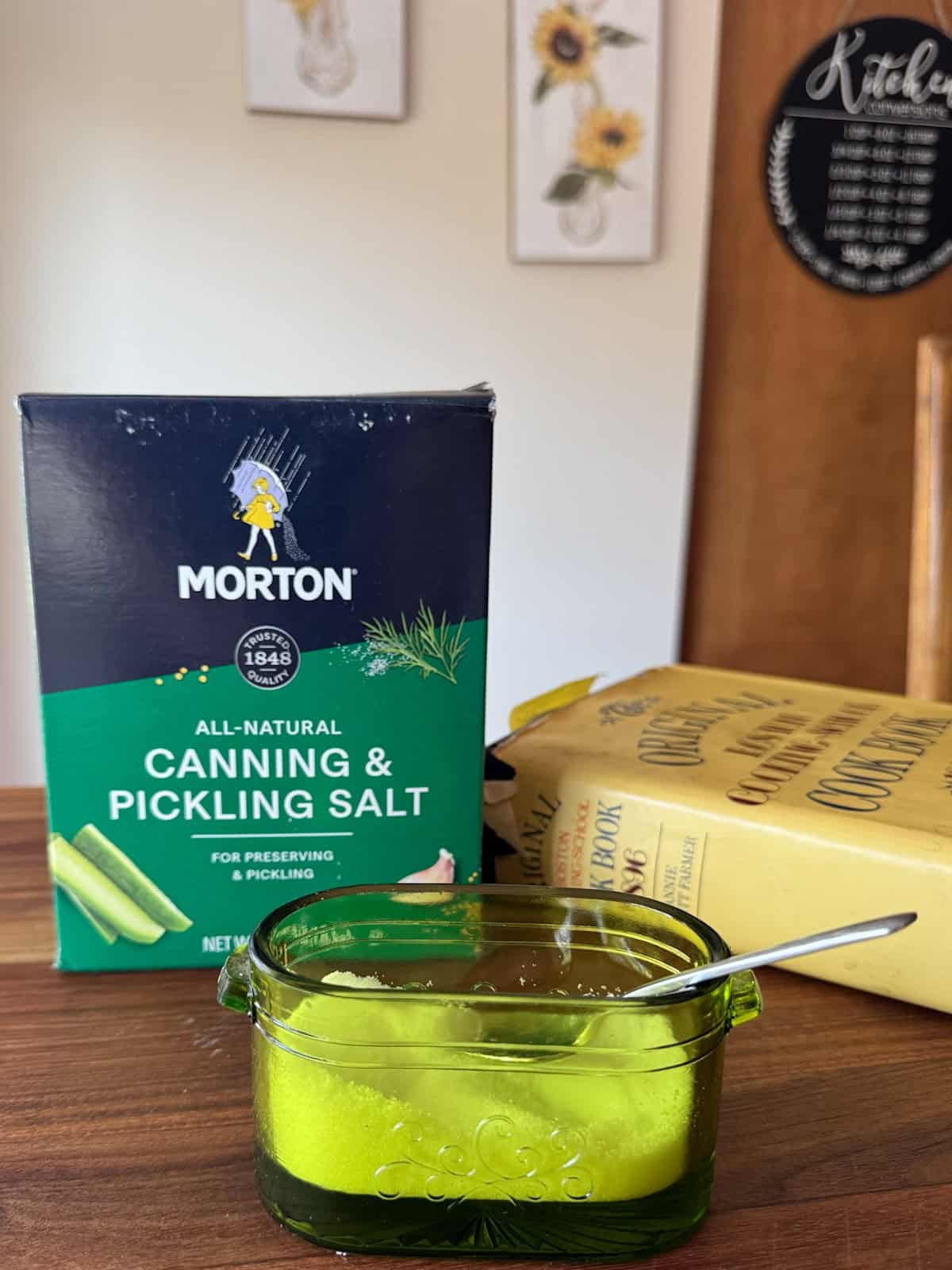Box of Morton Canning salt.